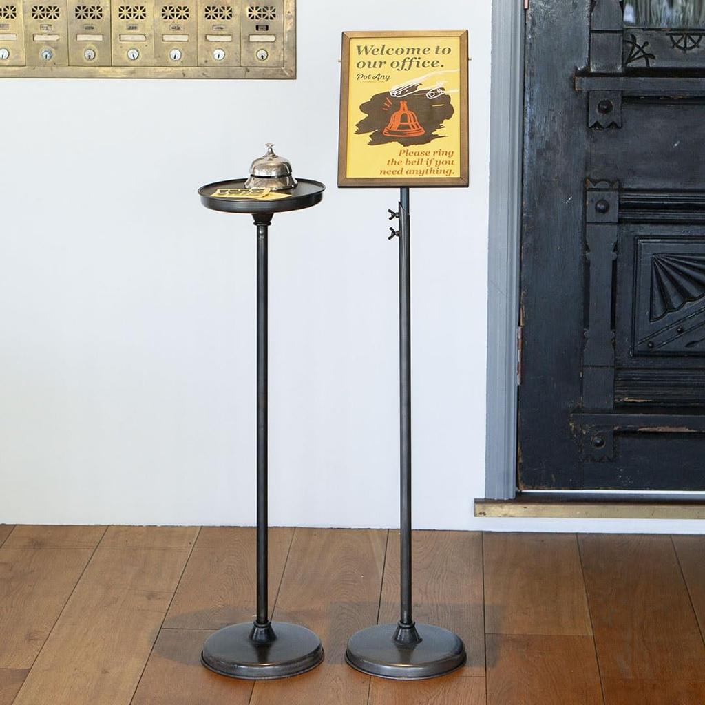 Dulton Tray Stand RAW A smart sign for your height POP side table - storefront, adjustable, display, RNZ-0624RW