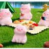 Pigs Figurines Mini Pigs Decors Waterproof Toy Playsets Miniature Doll Garden Figurines Cake Toppers Parties Favor