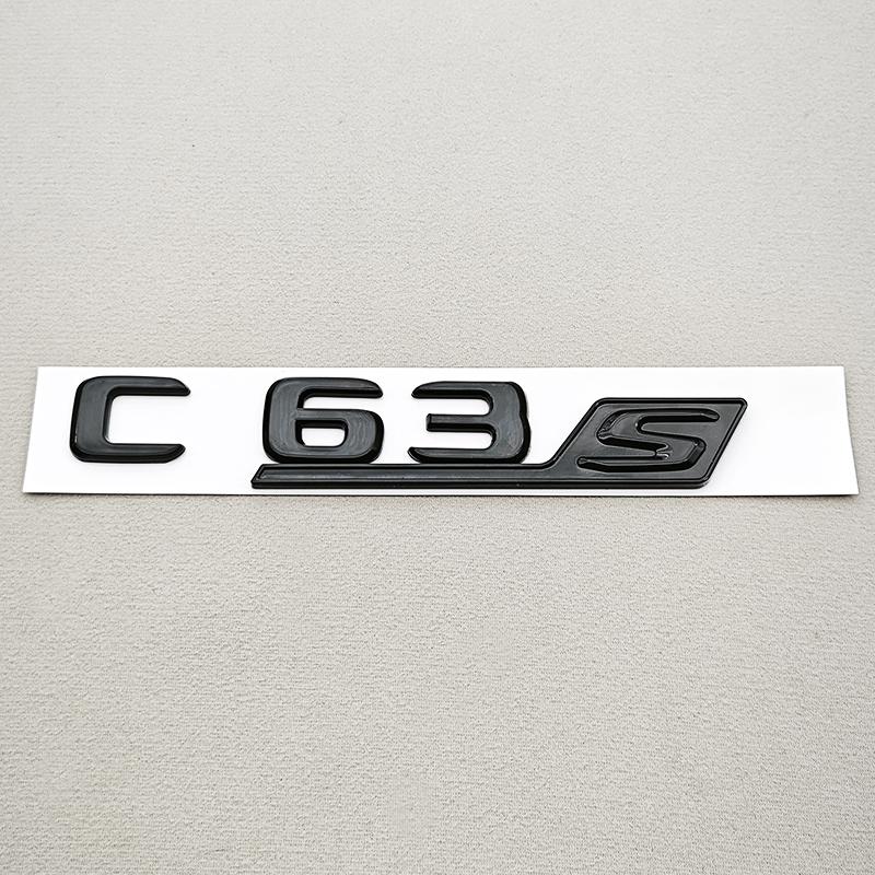 New 3D ABS Car Styling Logo C63S Badge Sticker Rear Trunk Emblem Decals For Mercedes Benz AMG C63S Auto Tail Accessories