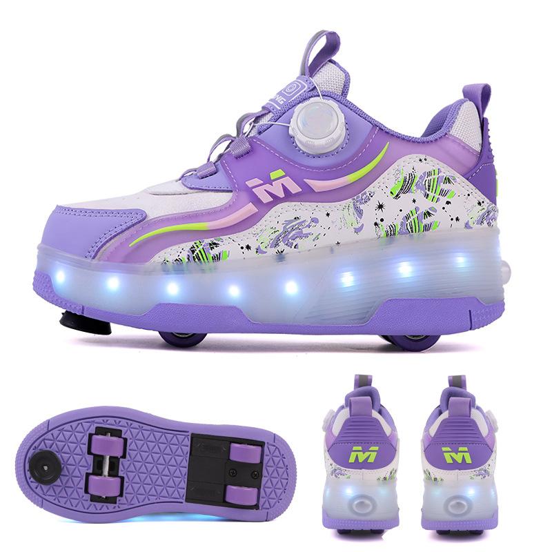 

Мальчики и девочки USB зарядка ночные гладкие роликовые коньки светодиодные светящиеся роликовые коньки уличный паркур коньки рождественский спортивный подарок 38