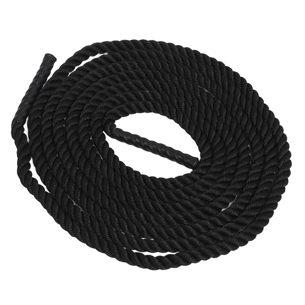 Power Battle Rope Black Lightweight Basics Battle Exercise Training Rope for Outdoor Strength Training 12m 39.4ft