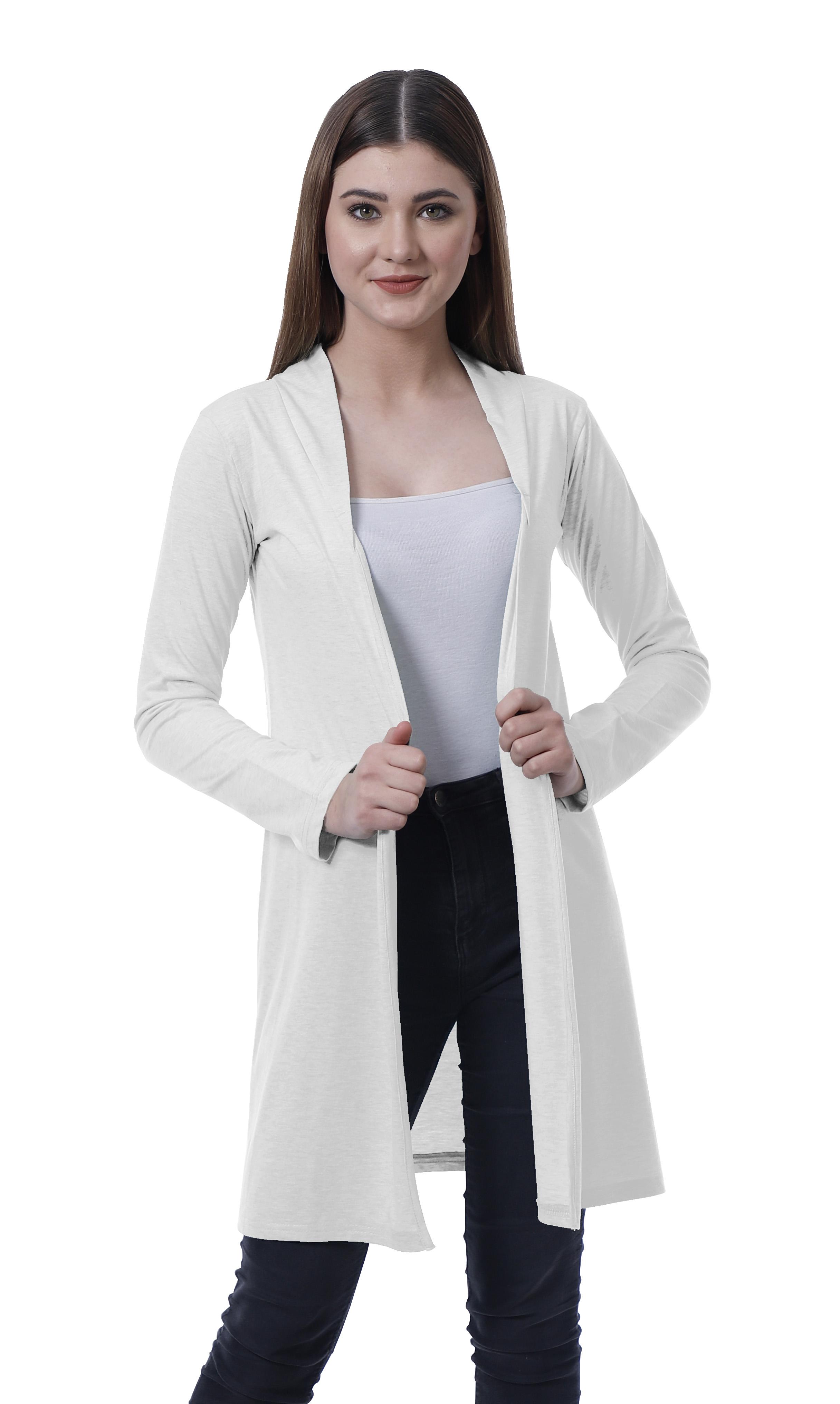 

Moomaya Жіночі довгі легкі повсякденні довгі рукави з відкритими плечима XS білий