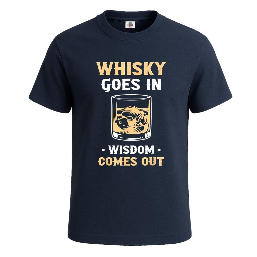 Whiskey Goes In Wisdom Comes Out Whiskey Graphic Men's T Shirt Funny Shirt Top