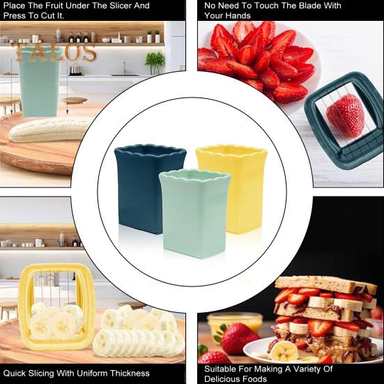 Fruit Slicer Cup Cutter Stainless Steel Kitchen Tool for Banana Strawberry Egg Mushroom Safe Easy To Clean Mini Slicer Gadget