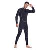 Mens Full-Body Wetsuit Long Sleeve Quick-Dry Stretch Fit Scuba Diving Snorkeling Swimming Water Sports