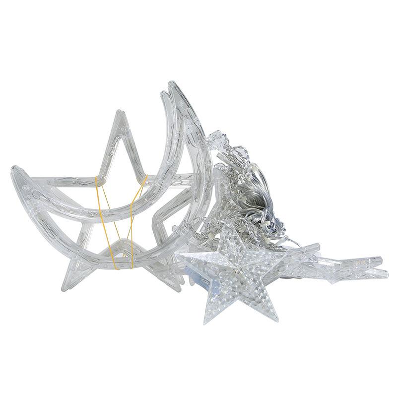 Solar-powered LED Curtain Lights, Waterproof Outdoor Fairy Lights, Ideal for Christmas, Weddings, Parties and Patio Décor, Warm White/multicoloured