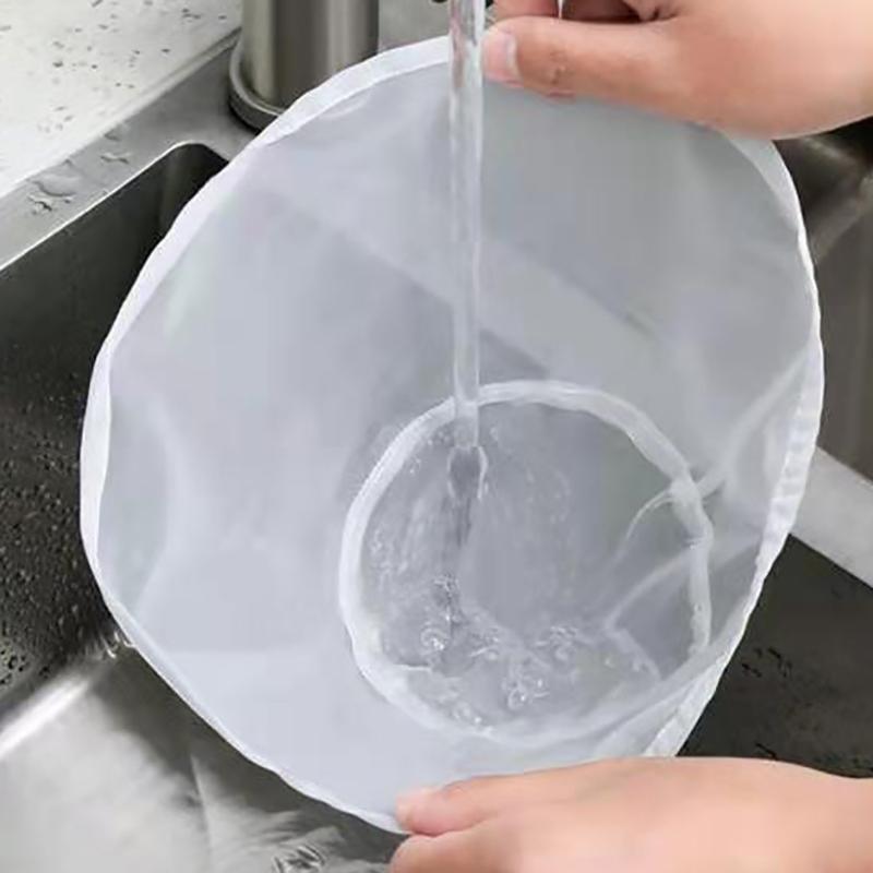 3Pcs Soybean Filter Net Bag Nylon Liquid Filter Net Bag Milk Coffee Filter Net Bag Fine Mesh Squeeze Strainer Kitchen Filters