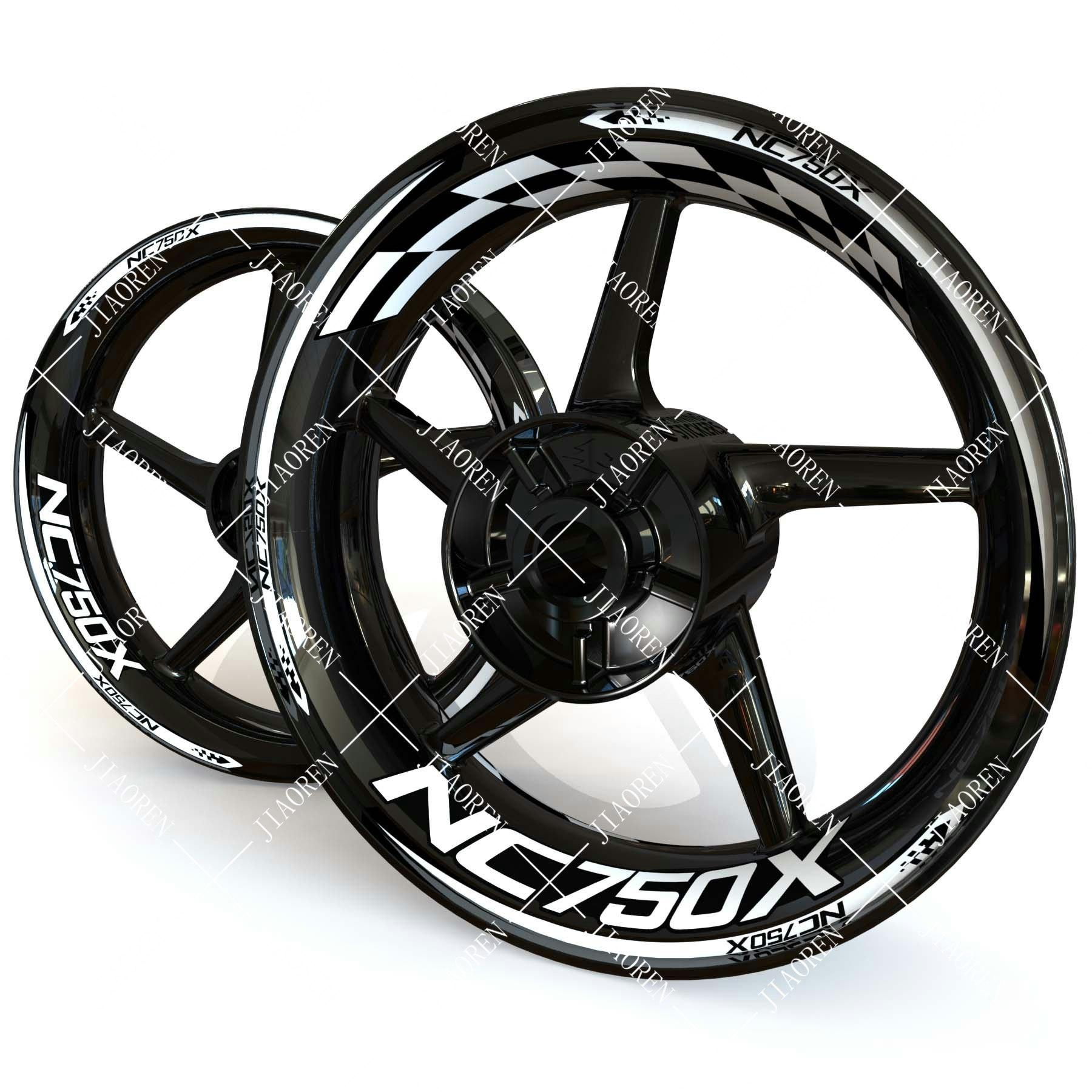 AAADG1 Reflective Honda NC750X Wheels Sticker NC 750X Decal Kit Logo Rim Tyre Motorcycle Set