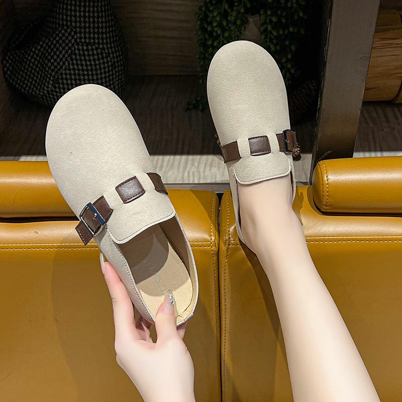 Baotou half slippers women's new summer wear soft sole pedal versatile casual heel sandals
