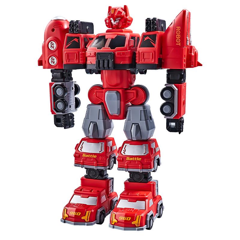 Children's 3D Magnetic Transforming Robot Car Toy - Versatile Warrior Model
