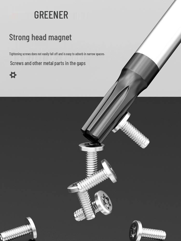 Sada magnetických šroubováků Green Forest Hex & Mi Word: T8, T15, T20, T25, T30