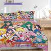 Cute cartoon theme Sailor Moon Tsukino Usagi cartoon comfortable home duvet cover and pillowcase (1 * duvet cover+2 * pillowcase, without core)A4