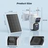 OKAM PRO Security Solar Camera Dual Lens HD 10MP 4G SIM Camera PIR Motion Detection Two-way Intercom Night Vision Outdoor Camera