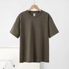 New Loose Pure Cotton Short-sleeved T-shirt Regular Shoulder Round Neck Tops Solid Color Versatile Short-sleeved Bottoming Shirt