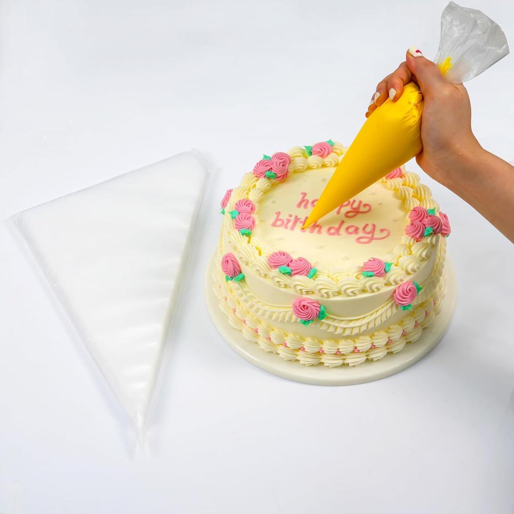 Piping Bags,100pcs 12 Inch Anti Burst Disposable Cake Decorating Bags,Non-Slip Pastry Bags-Ideal for Cakes,Cream Frosting and Cookie Decorating
