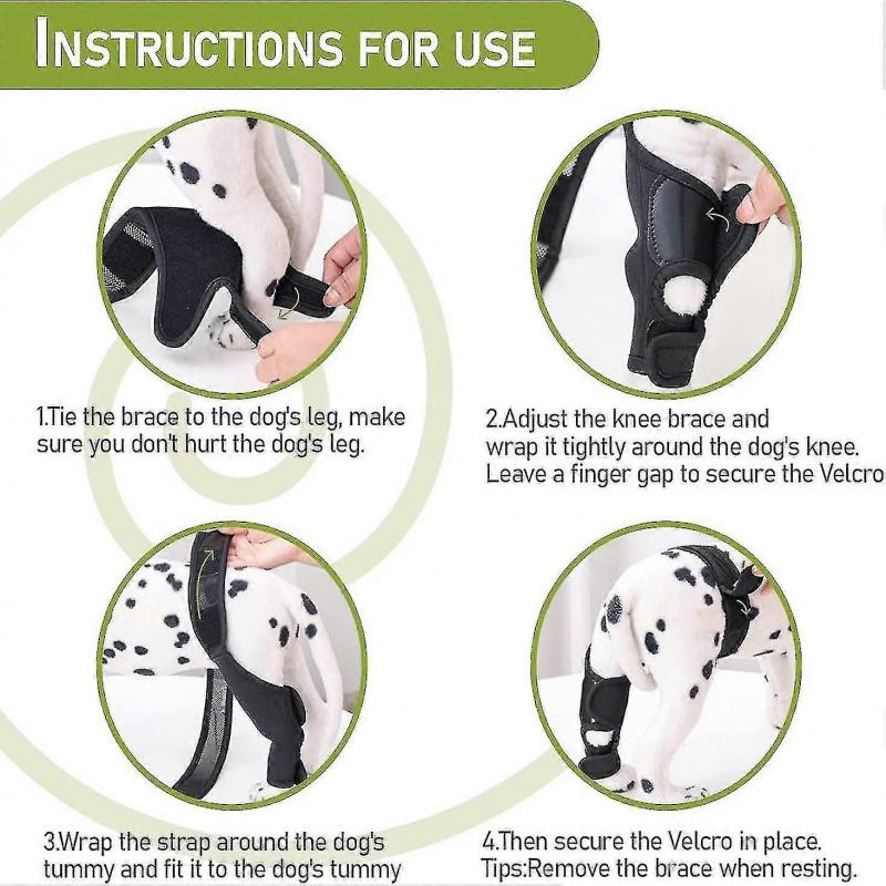 Hunde Kniebandage Hunde Beinbandage für gerissenes ACL Hinterbein Hunde Hüftstützbandage, Verstellbare Hinterbeinbandagen für Hunde, Haustier Kniebandage