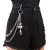 Gothic Tassel Pant Chain Hip Hop Layered Jeans Chain Fashion Skull Waist Chain  For Men Women