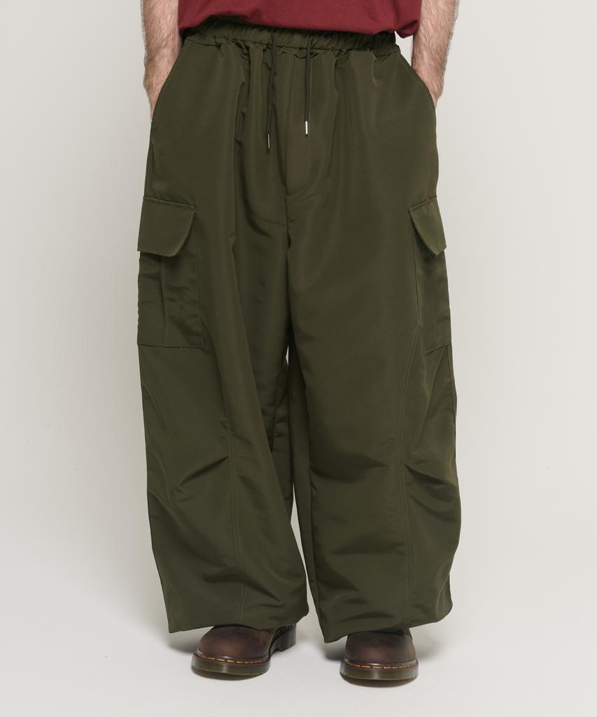 CARGOBROS Heavy Flow Nylon Cargo Wide Pants (Khaki)