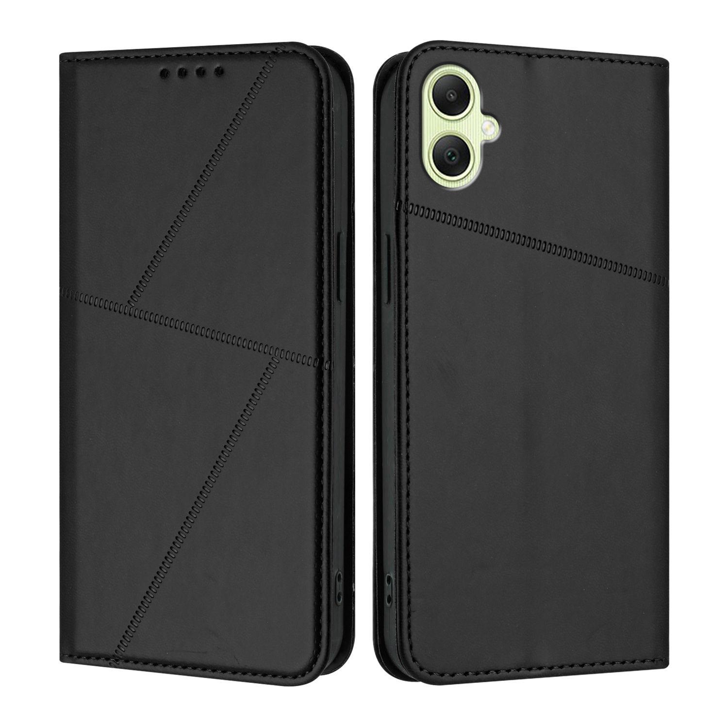 

Для Samsung Galaxy A07 Чехол-кошелек Магнитная застежка Кожаный откидной чехол для телефона с подставкой Black