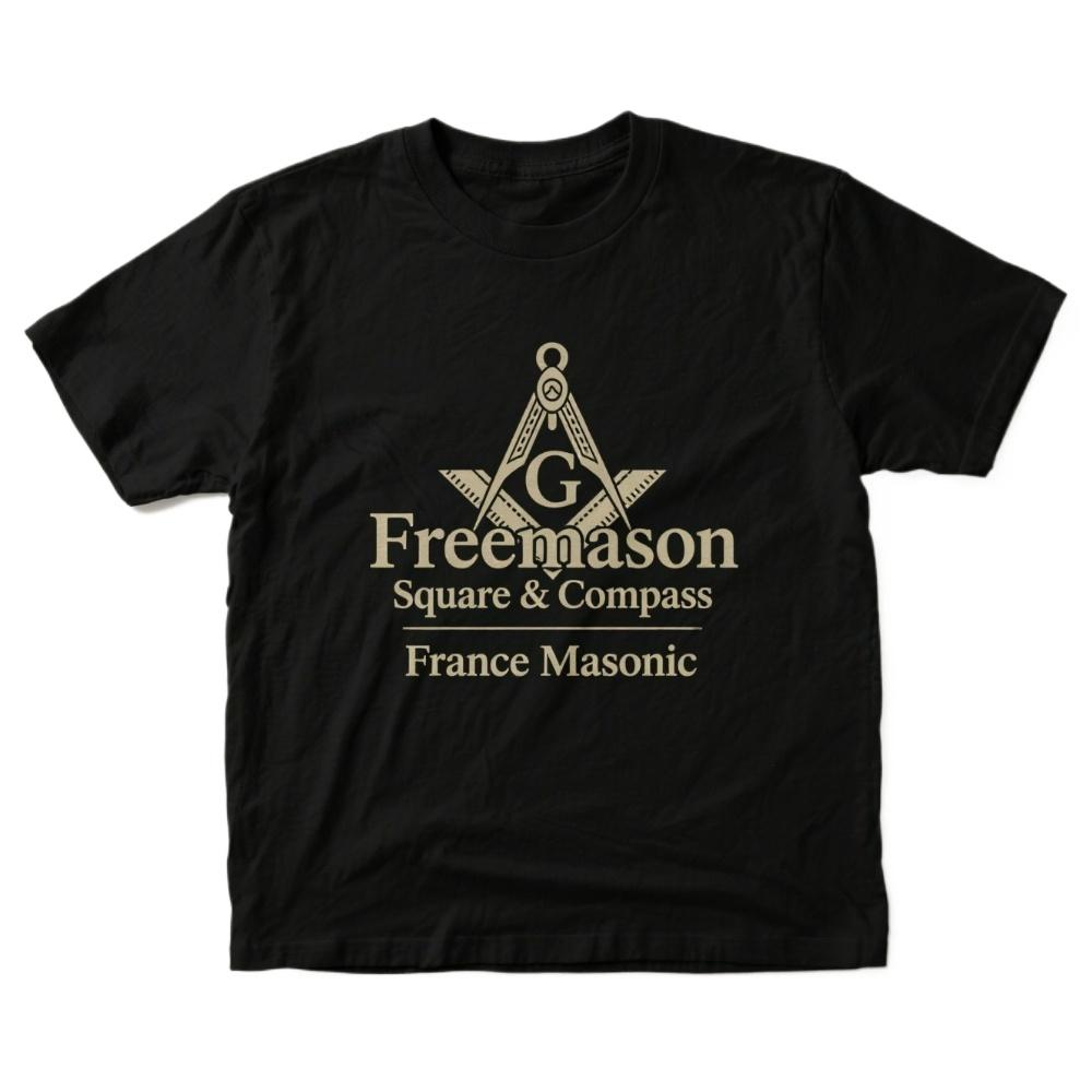 

Freemason Square & Compass France Masonic T-Shirt 100% Cotton O-Neck Summer Short Sleeve Casual Mens T-shirt Size S-3XL 4XL