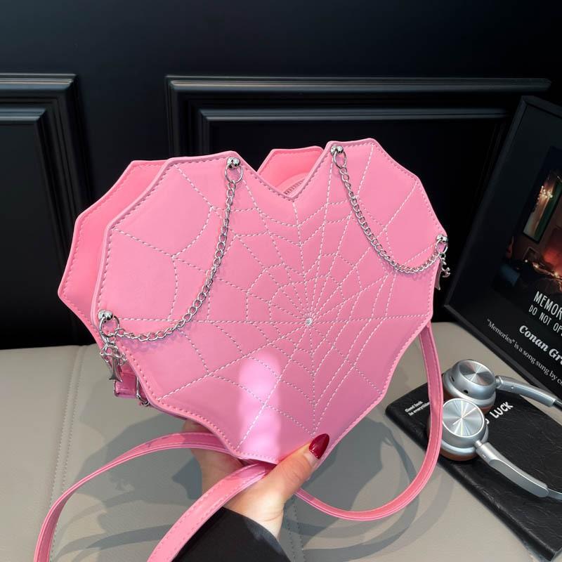 Niche Special-shaped Bag Sweet Girl Cool Spicy Style Love Cross-body Personalized Dark Spider Web Shoulder Female