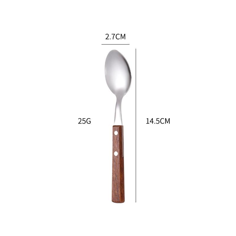 304 stainless steel rosewood knives, forks, spoons, chopsticks, retro steak knives, forks, dessert spoons, Western tableware