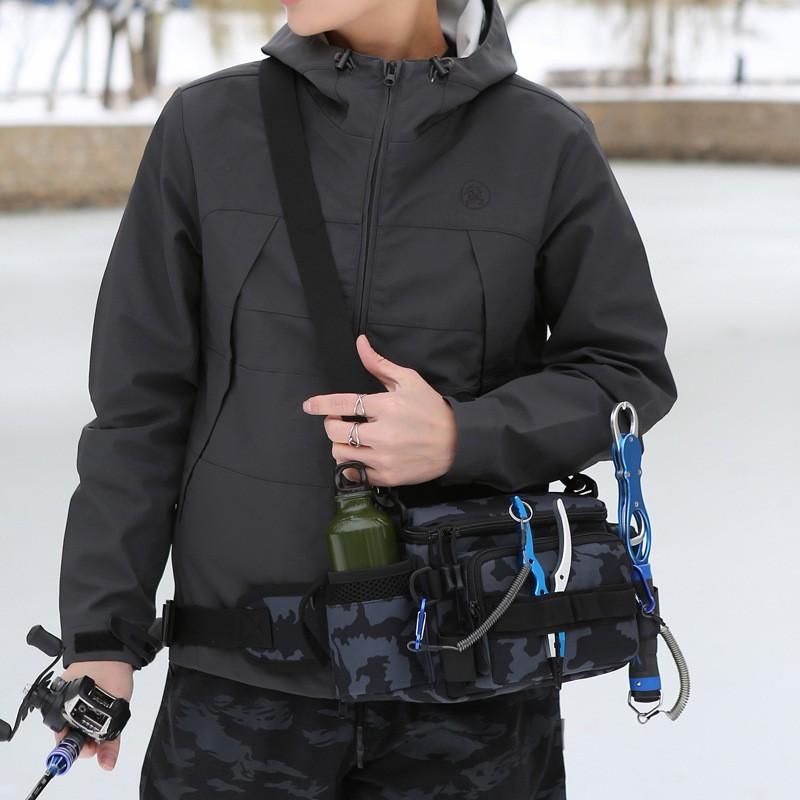 Multi-Functional Fishing Waist Pack Lightweight Single Shoulder Bag Outdoor Angling Gear Storage