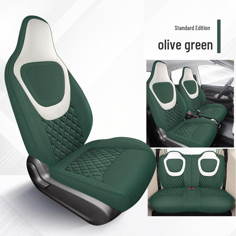 2024 Wuling 3rd Gen Macaron Cotton-Linen Car Seat Cushion, All-Season