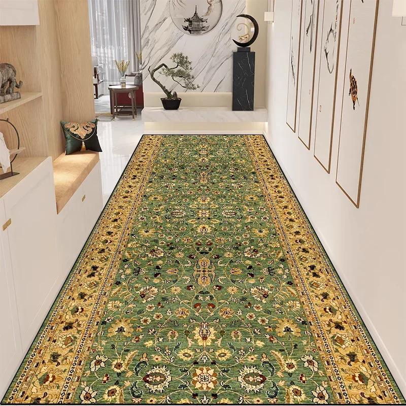Long Vintage Corridor Runners Carpet Non-slip Stair Carpet Washable Aisle Rug Decoration Home Carpets Passageway Floor Mats