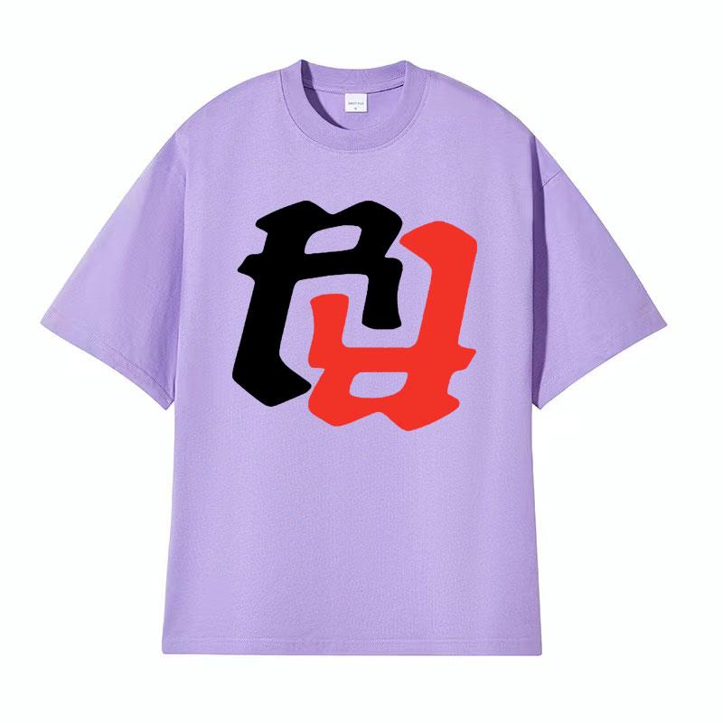 Rapper RR KanKan Logo Graphic Print Tshirts Summer Men Women Clothing Y2k Vintage T Shirt Oversized Cotton Short Sleeve Tshirt