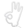 Hand Finger Neon Light OK Shaped LED Neon Sign Battery USB and Battery Powered Wall Decor Light for Home Bedroom