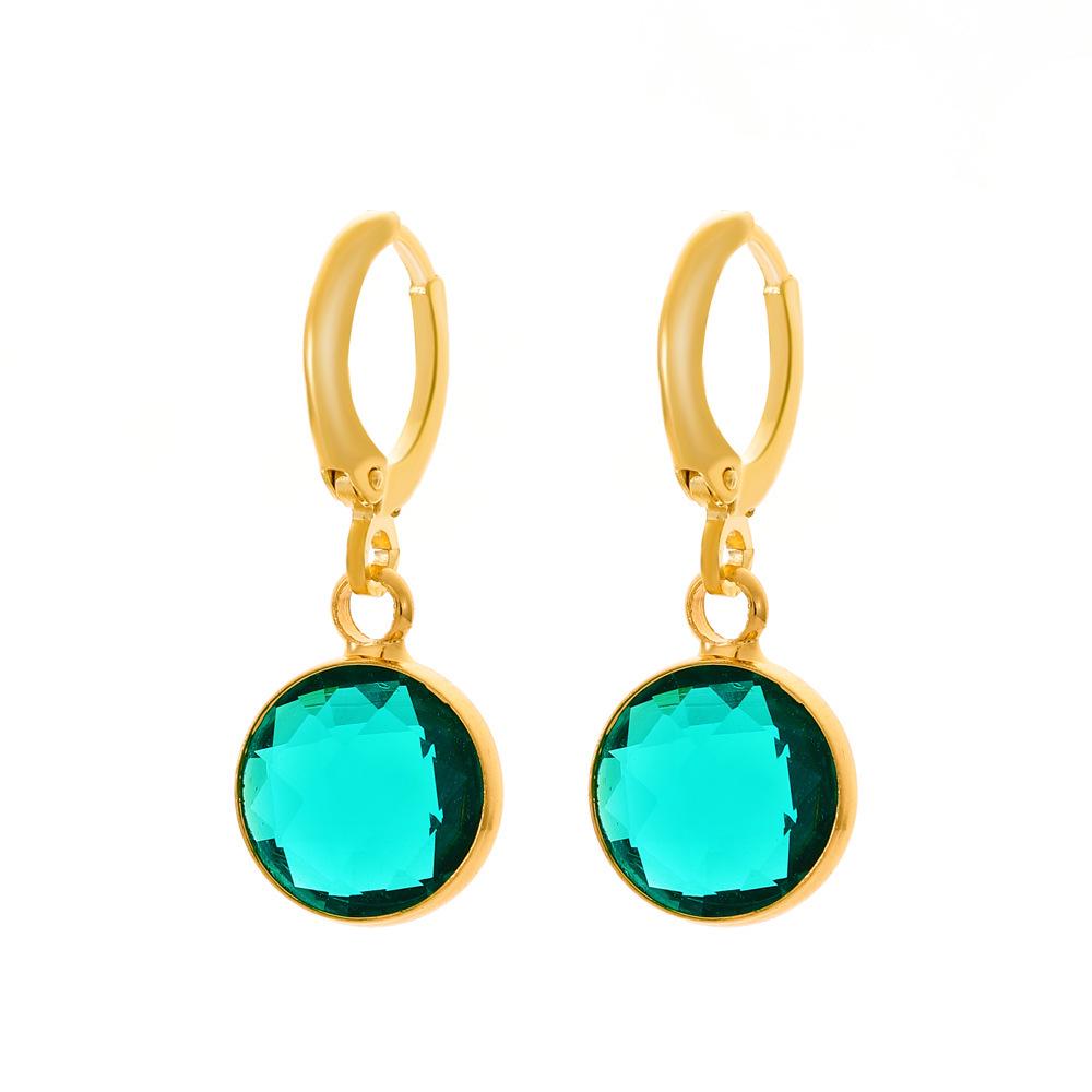 Colorful Geometric C-Shaped Earrings: Fashionable European and American Design for Women