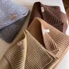 High-grade 100 Wool Scarf Women's Winter Thickened Warm High-end Sense Simple Monochrome Knitted Versatile Scarf Gift