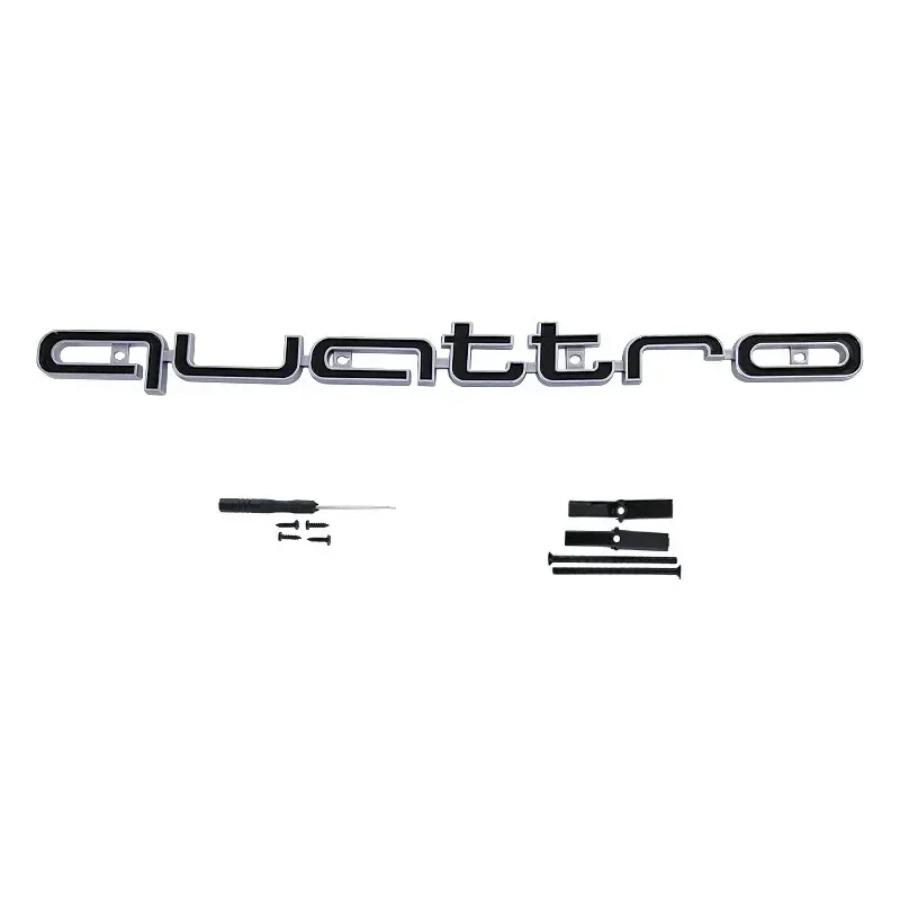 1Pc Quattro Emblem 3D ABS Car Front Grille Emblem For A3 A4 A5 A6 A6L A7 A8 Q3 Q5 Q7 S3 S4 S5 RS3 RS4 RS6 Badge Accessories