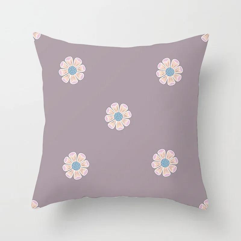 Fresh Daisy Print Pillowcase Office Living Room Home Pillowcase Car Ornaments