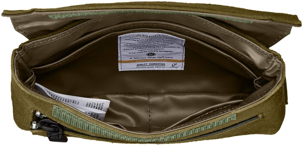 ASSOB Sacoche Water Proof Khaki Wallet, Suede,