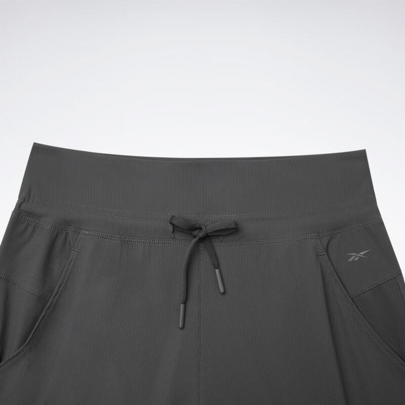 Reebok Solid Color Sun Protection Breathable Straight Leg Knit Sports Pants Women bottoms Black 23RCS612WGH1