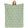 Individuell 3D-gedruckte lustige Dackel-Cartoon-Decken, bequeme weiche Flanell-Sommer-Überwurfdecke für Sofa, Außenbereich, Bett