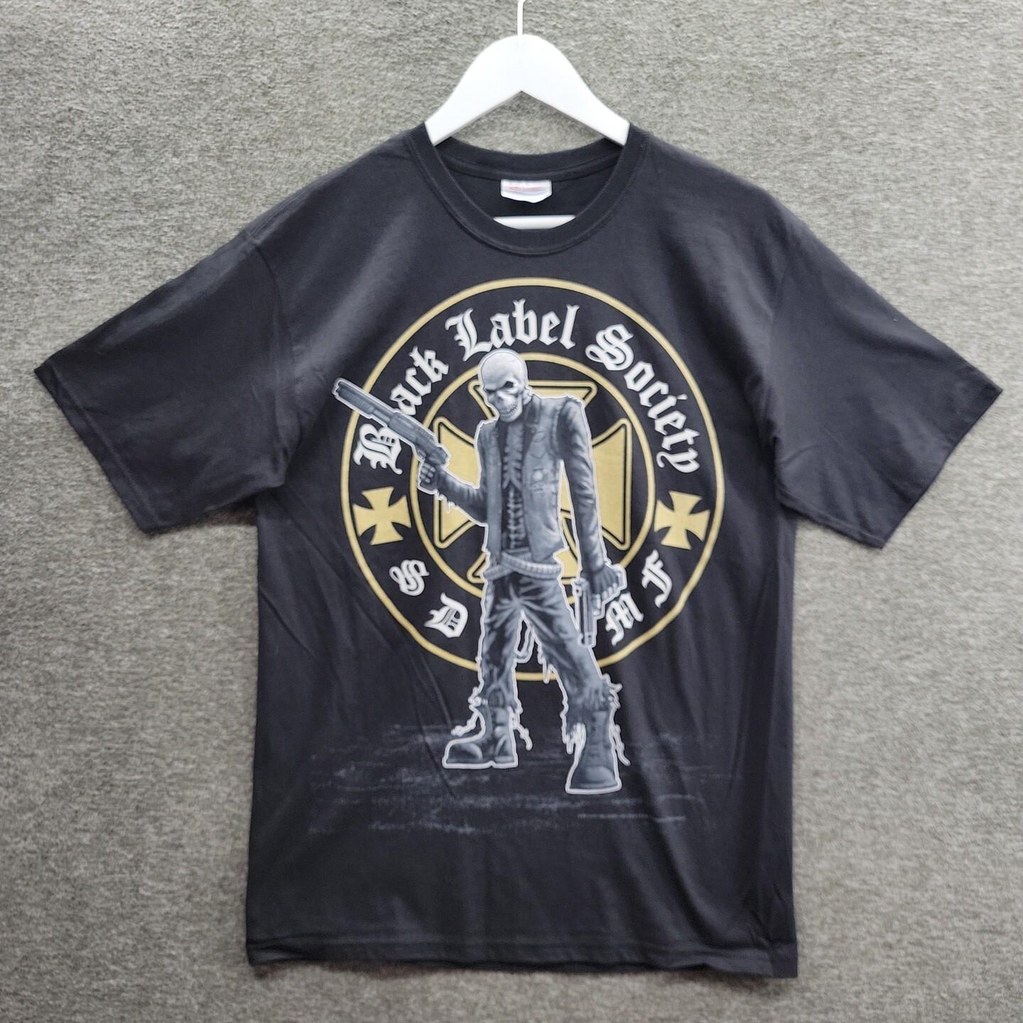 Black Label Society T-shirt Men Medium Black Skeleton Graphic Tee NWOT XXL