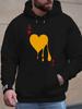 Ace Of Hearts Poker Card 2024 New Men's Printed Autumn and Winter Fleece Sweatshirts, Versatile Spring and Autumn Styles for Teenagers, Plus Hooded Tr