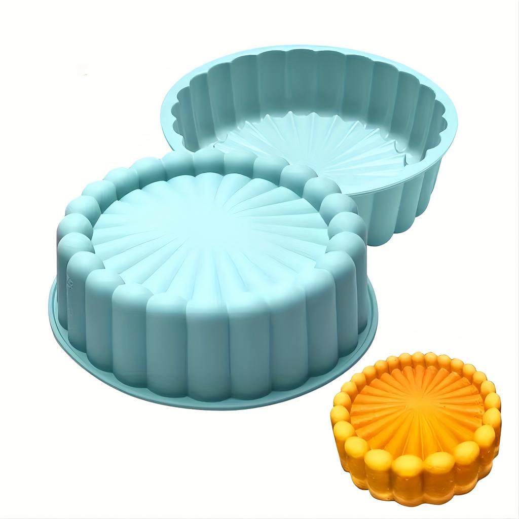 Antihaft-Silikon-Kuchenform, 100-fach faltbare runde Kuchenform, Sonnenblumen-Hähnchen-Kuchenform für Küche und Haushalt, Backwerkzeug