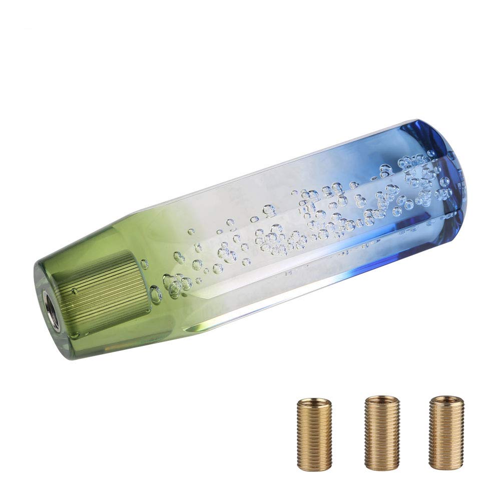 

ADPOW Universal Crystal Shift Knob Bubble Octagon 150mm Sparkling Clear Clear Clear Bubble with белый