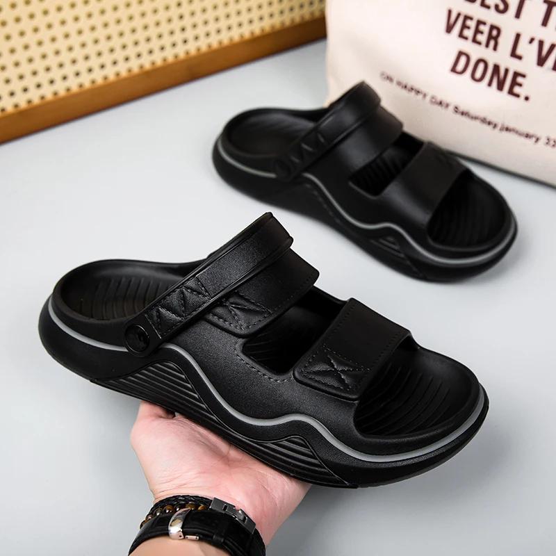 Fashion Casual Comfortable Soft Rubber Sandals Beach Shoes Slip On Mens Sandal For Male Sandles Sandalias Hombre Sandale Homme hombre