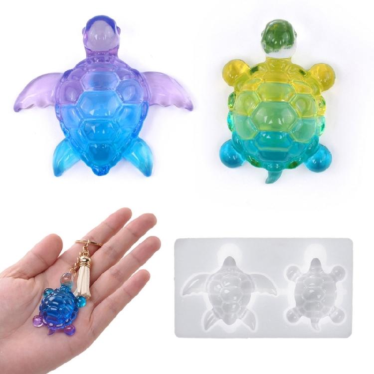 Flexible Turtles Shape Resin Mold Easy Releasing Design Silicone Texture for Epoxy Crafts and Creative Wall Decorations