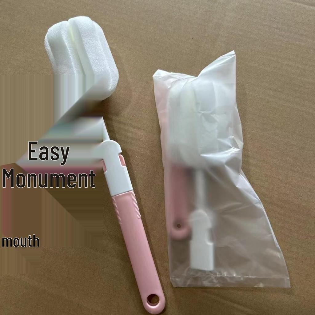Long Handle Baby Bottle & Insulated Cup Brush with Detachable Sponge Head