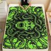 Green Mucus Reaper Print Flannel Blanket,High quality Comfortable for All Seasons,Home Decor,Warmth and Comfort,Perfect for Christmas Gifts