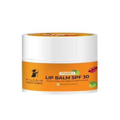 Pilgrim Vitamin C Dudak Balsamı SPF 30 Avustralya Kakadu Erik ve Shea Yağı ile | Kadınlar ve erkekler için Dudak Balsamı SPF 30 | Pürüzsüz Yumuşak Dudaklar için Dudak Balsamı | 9 Gm