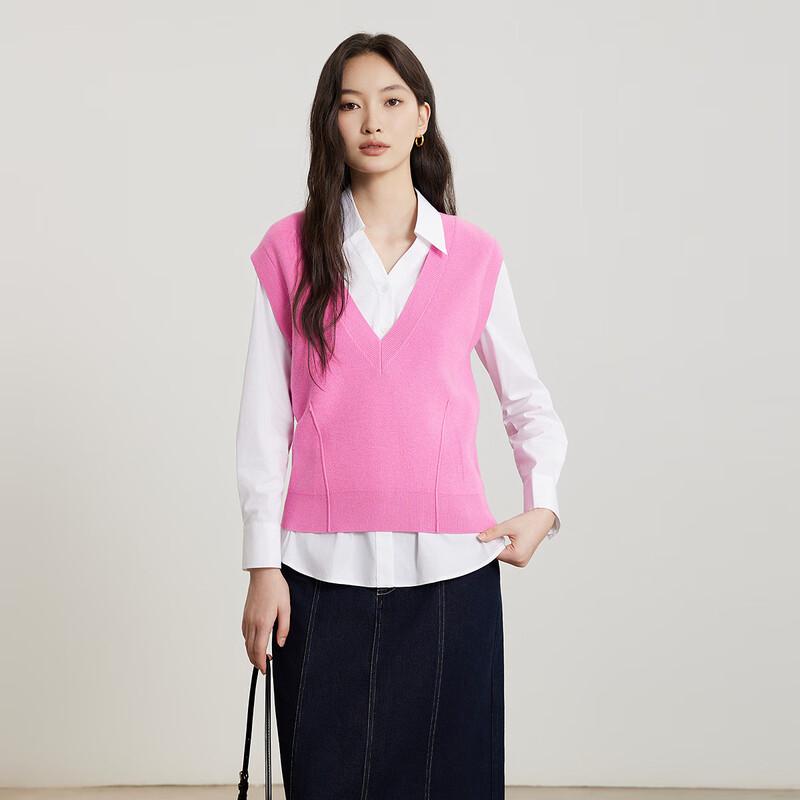 

Женский повседневный вязаный жилет без рукавов с V-образным вырезом L