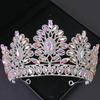 Luxury Crystal Wedding Crown Baroque Rhinestone Bride Tiara Headwear Queen Diadem Banquet Birthday Wedding Accessories