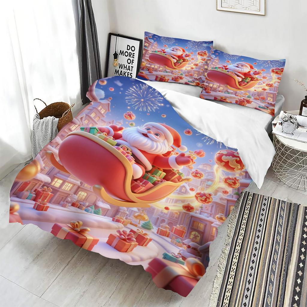 Christmas Duvet Cover Set Comforter Bedding 3D Children'S Bedding Set 3-Piece 1 Quilt Cover King Size